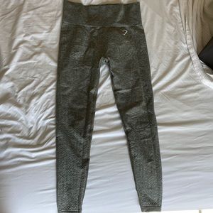 Gymshark Khaki Green Contour Seamless Leggings